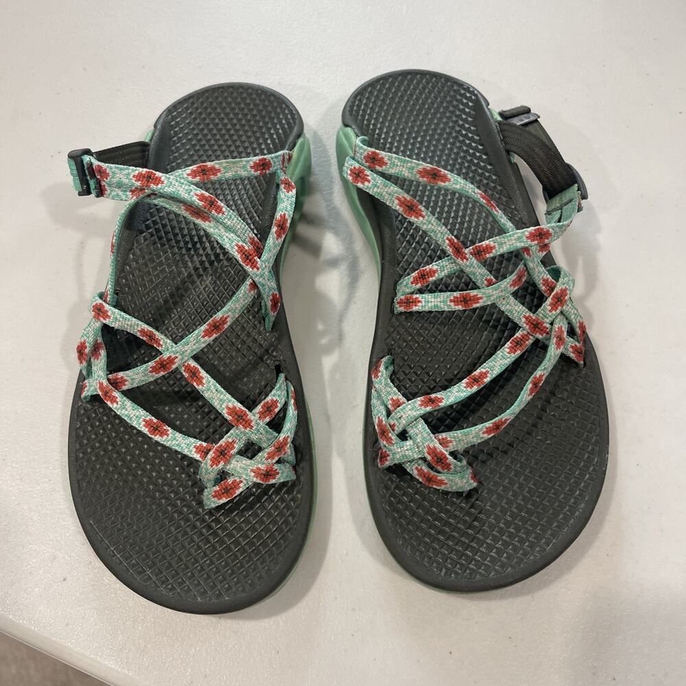 CHACO 7 Zong EcoTread ZX/2 Toe Loop Backless Hiking Water Sandals Slides Aztec